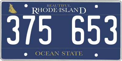 RI license plate 375653