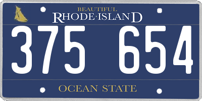 RI license plate 375654