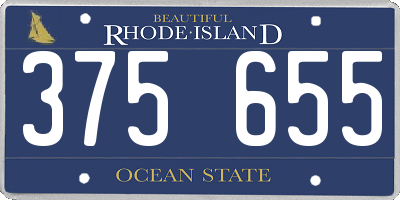 RI license plate 375655