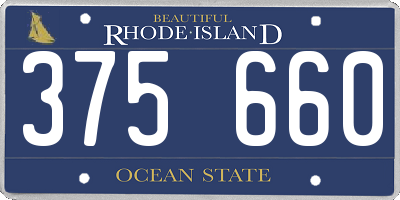 RI license plate 375660