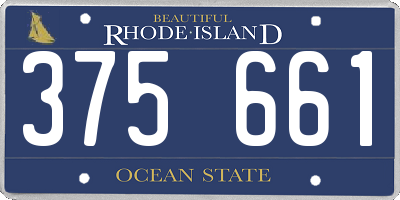 RI license plate 375661