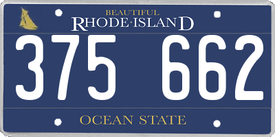 RI license plate 375662