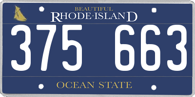 RI license plate 375663