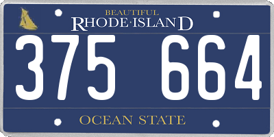 RI license plate 375664