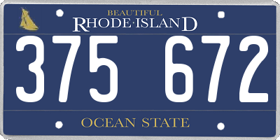 RI license plate 375672
