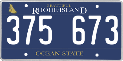 RI license plate 375673