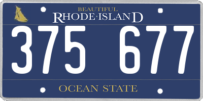 RI license plate 375677