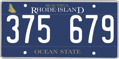 RI license plate 375679