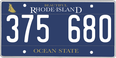 RI license plate 375680