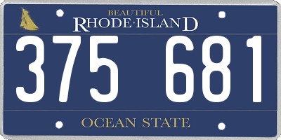 RI license plate 375681