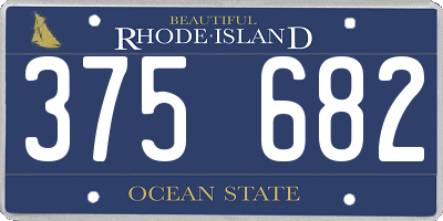 RI license plate 375682