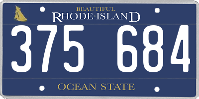 RI license plate 375684
