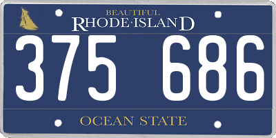 RI license plate 375686
