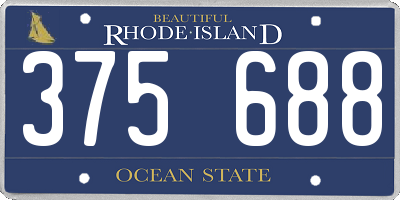 RI license plate 375688