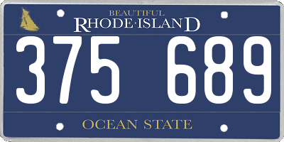 RI license plate 375689