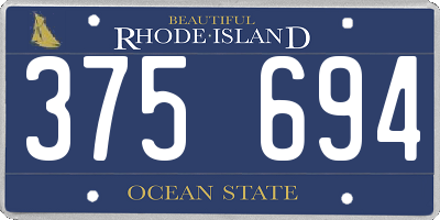 RI license plate 375694