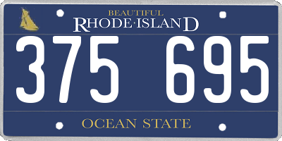 RI license plate 375695