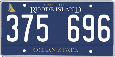 RI license plate 375696