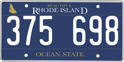 RI license plate 375698