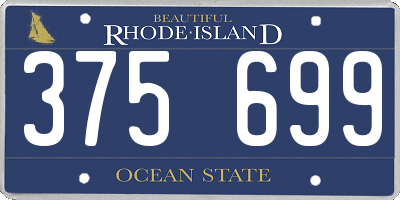 RI license plate 375699