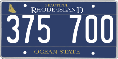 RI license plate 375700