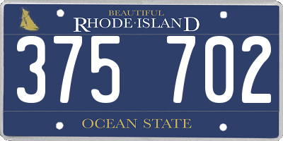 RI license plate 375702