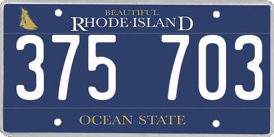 RI license plate 375703