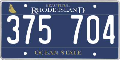 RI license plate 375704