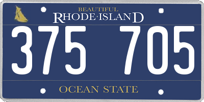 RI license plate 375705