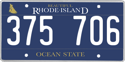 RI license plate 375706