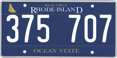 RI license plate 375707