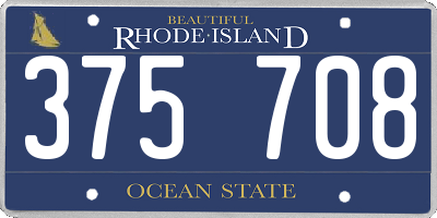 RI license plate 375708