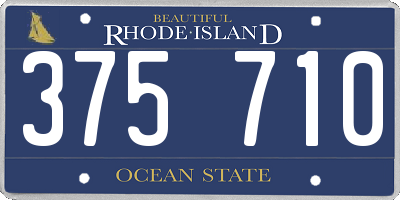 RI license plate 375710