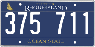 RI license plate 375711