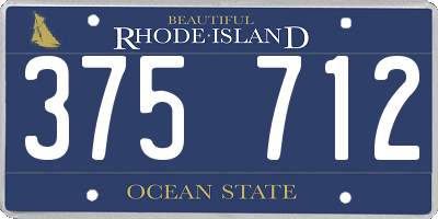RI license plate 375712