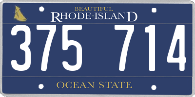 RI license plate 375714