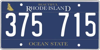 RI license plate 375715