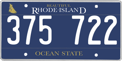 RI license plate 375722