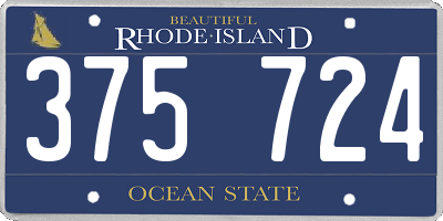RI license plate 375724