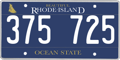 RI license plate 375725