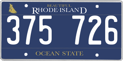 RI license plate 375726