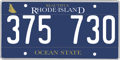 RI license plate 375730