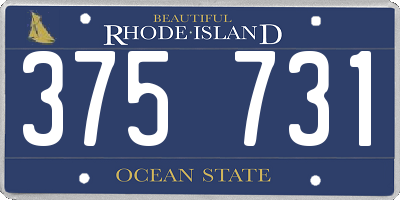 RI license plate 375731