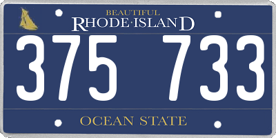 RI license plate 375733