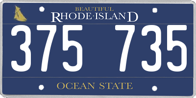 RI license plate 375735