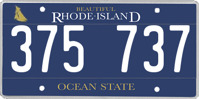RI license plate 375737