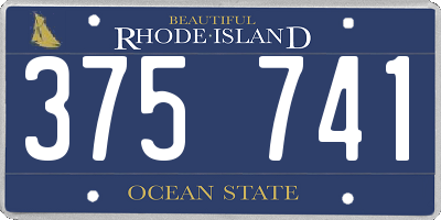 RI license plate 375741