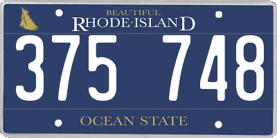 RI license plate 375748
