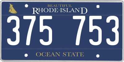 RI license plate 375753