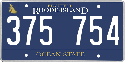 RI license plate 375754